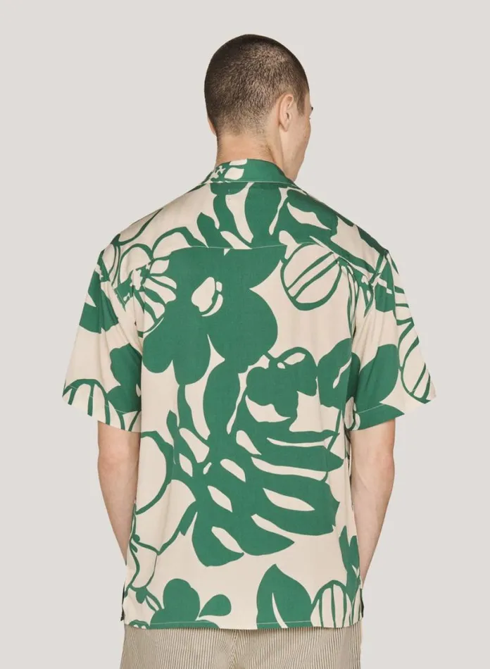 YMC Mitchum Shirt Green Multi Mens Shirts