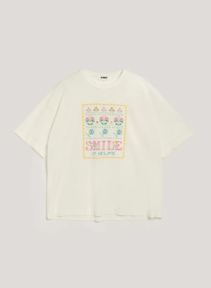 YMC Smile T Shirt White Mens TShirts
