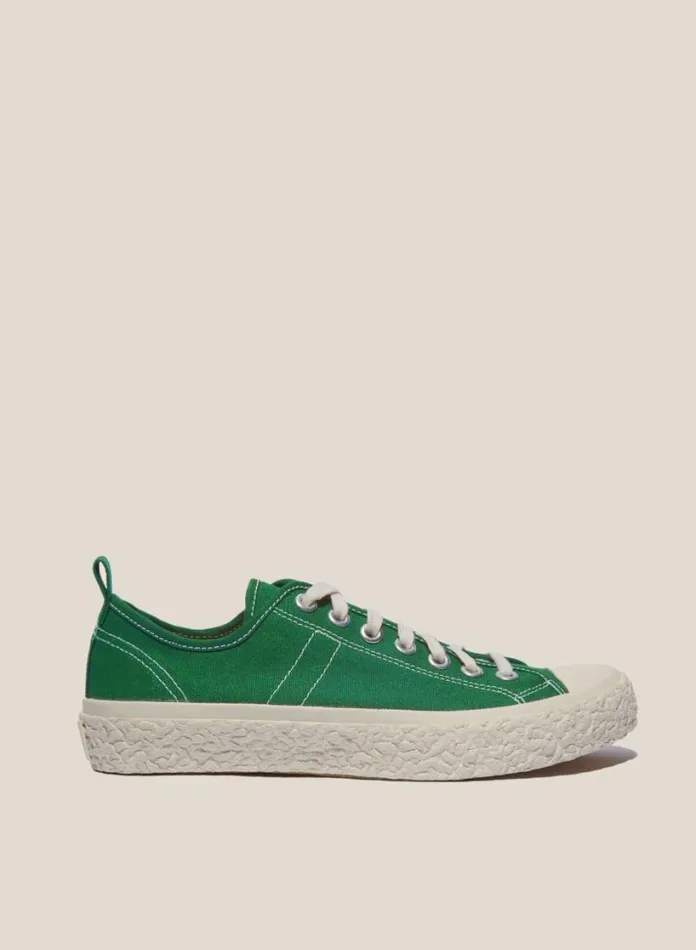 YMC Vulcanised Low Top Sneakers Green Mens Footwear