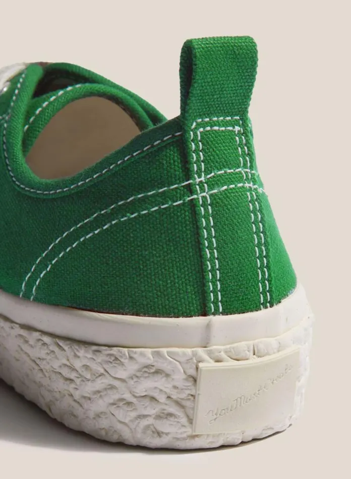 YMC Vulcanised Low Top Sneakers Green Mens Footwear