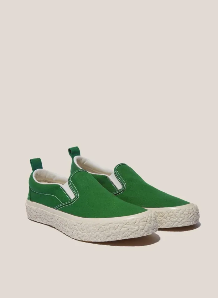 YMC Vulcanised Slip On Sneakers Green Womens Footwear