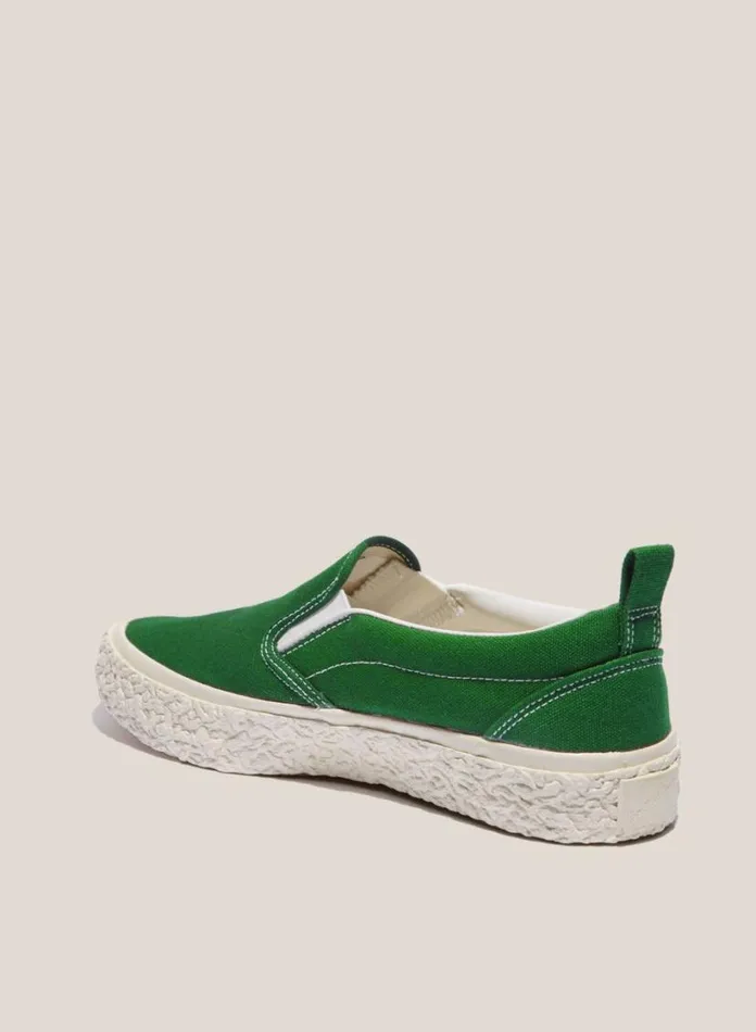 YMC Vulcanised Slip On Sneakers Green Womens Footwear