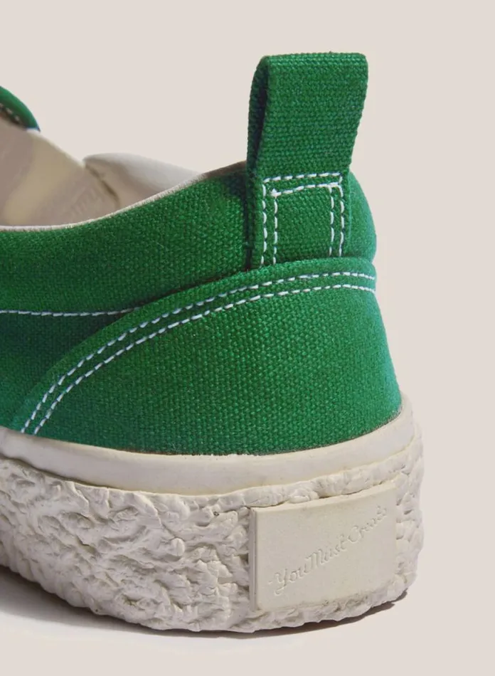 YMC Vulcanised Slip On Sneakers Green Womens Footwear