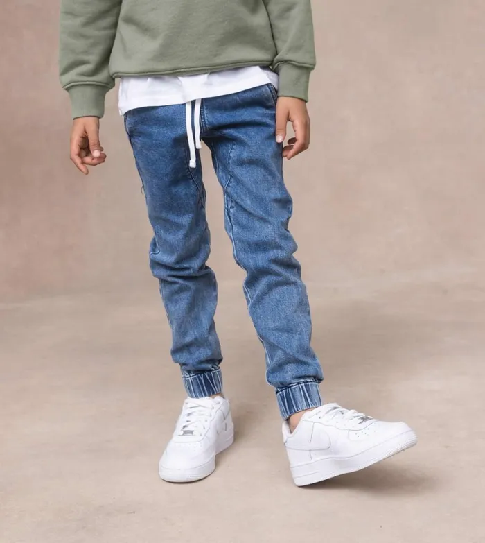 Zanerobe Kids Men Kids Smallshot Denim Jogger Essential Blue