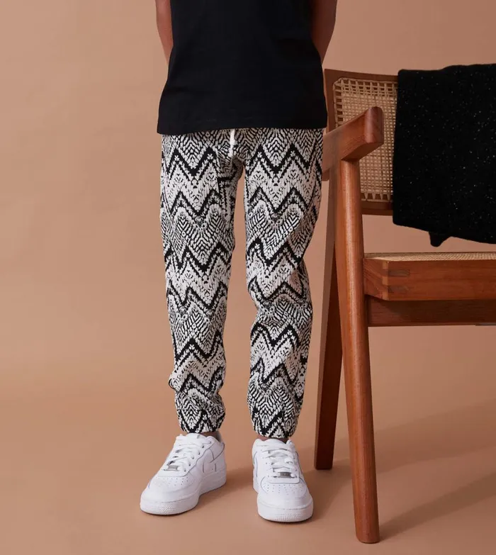 Zanerobe Kids Men Kids Smallshot ZZ Jogger BlackWhite