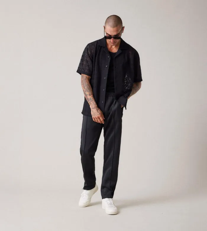 Zanerobe Pants Men ZR Football Trackpant Black
