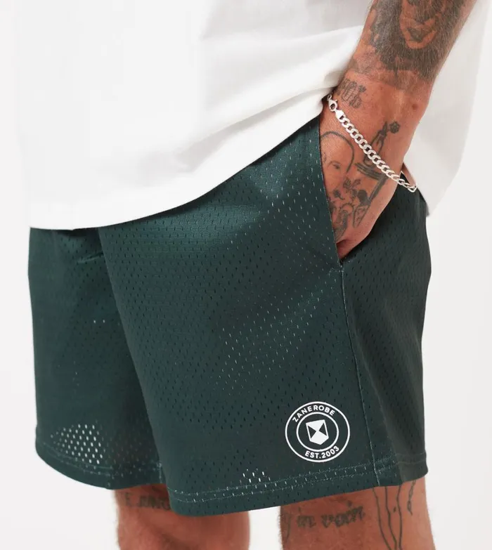 Zanerobe Shorts Men Training Mesh Short Forest
