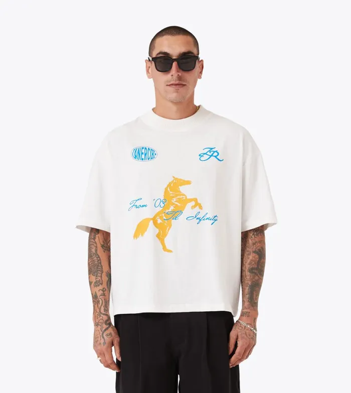 Zanerobe Tees and Tanks Men Crop Hockey Lounge Tee Vintage White