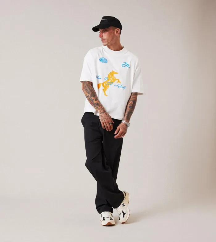 Zanerobe Tees and Tanks Men Crop Hockey Lounge Tee Vintage White