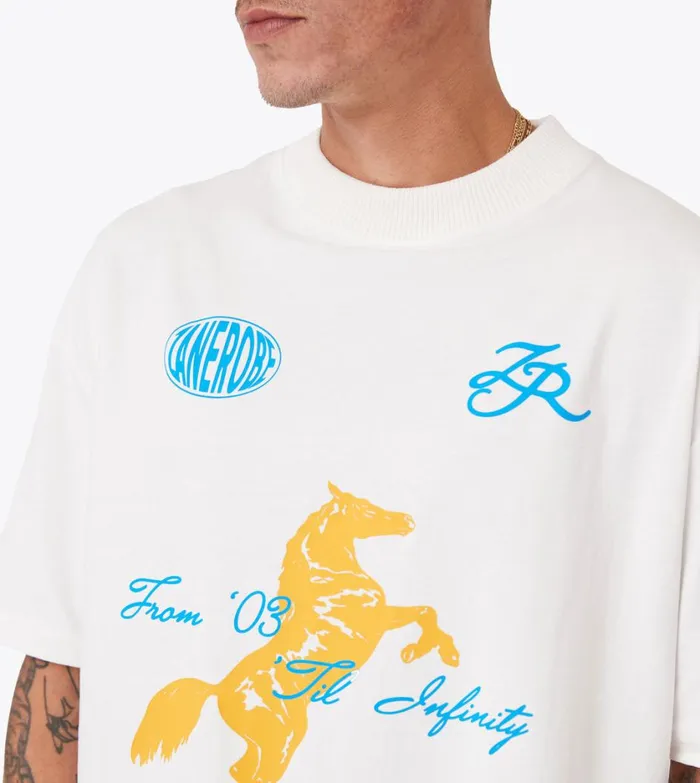 Zanerobe Tees and Tanks Men Crop Hockey Lounge Tee Vintage White