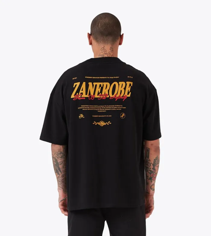 Zanerobe Tees and Tanks Men Portfolio Lounge Tee Black