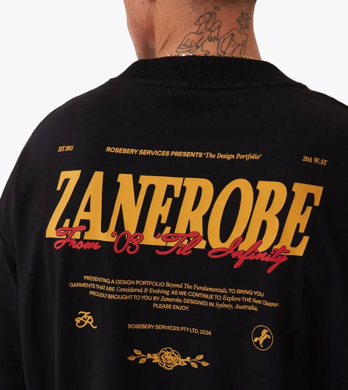 Zanerobe Tees and Tanks Men Portfolio Lounge Tee Black