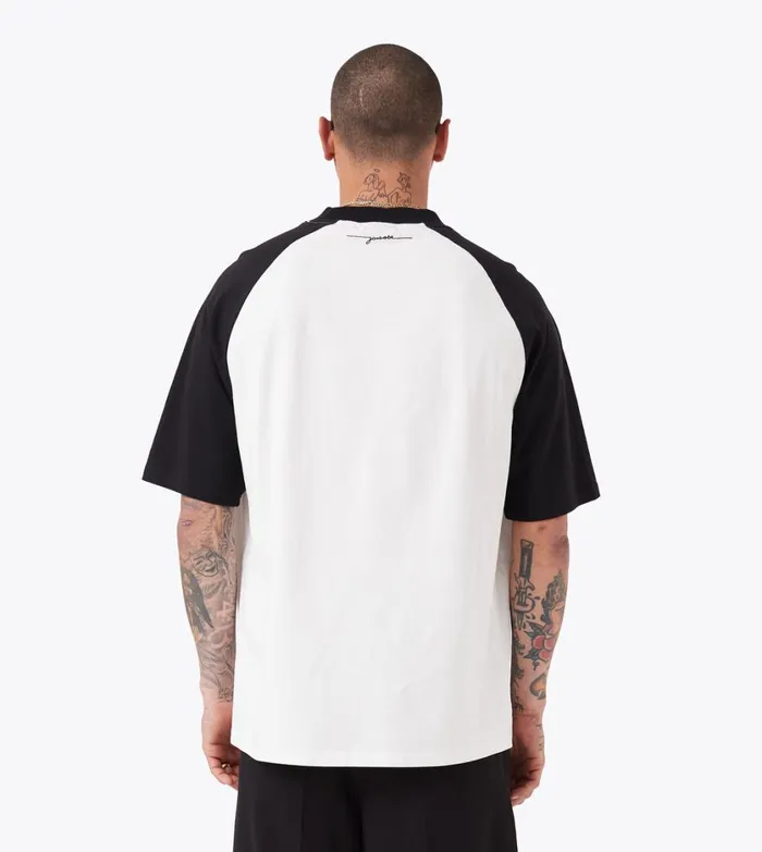 Zanerobe Tees and Tanks Men Raglan Lounge Tee Vintage WhiteBlack