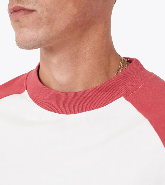 Zanerobe Tees and Tanks Men Raglan Lounge Tee Vintage WhiteCherry